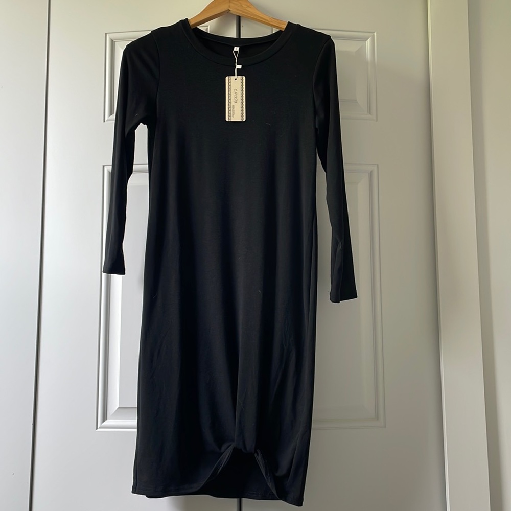 Knot Hem Midi Dress